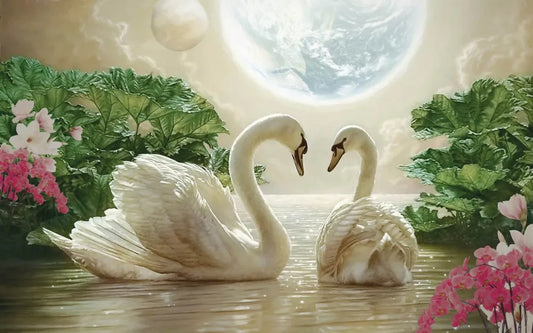 Magic swans, picture