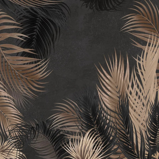 Golden palm leaves