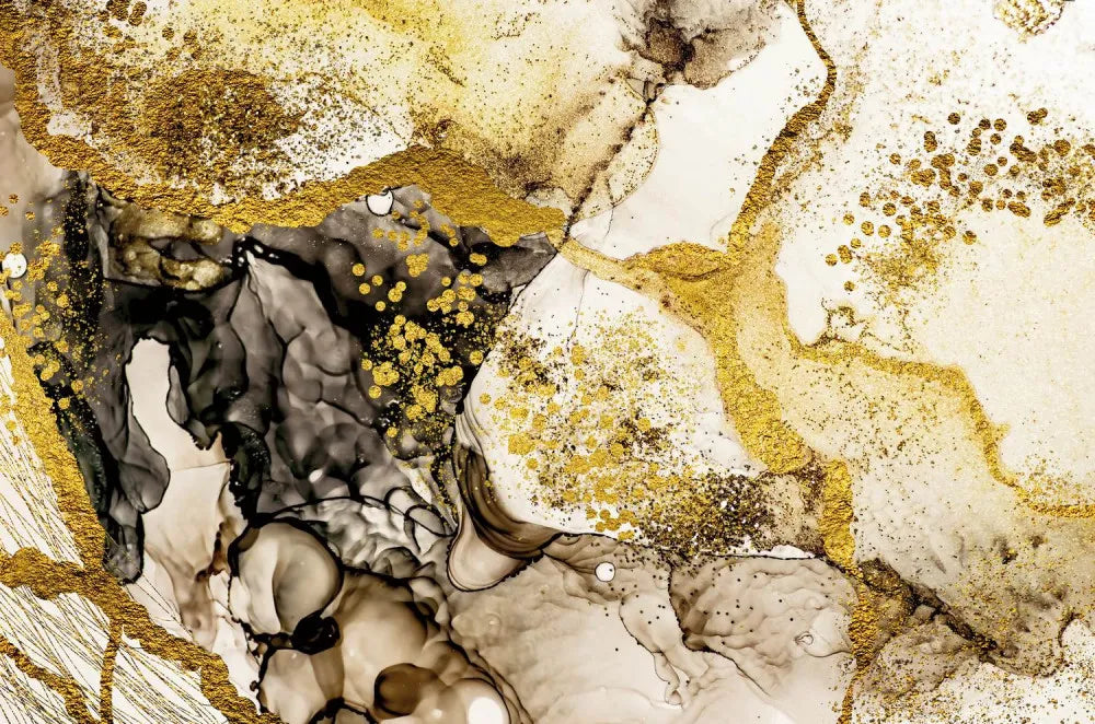 Abstract haze in gold