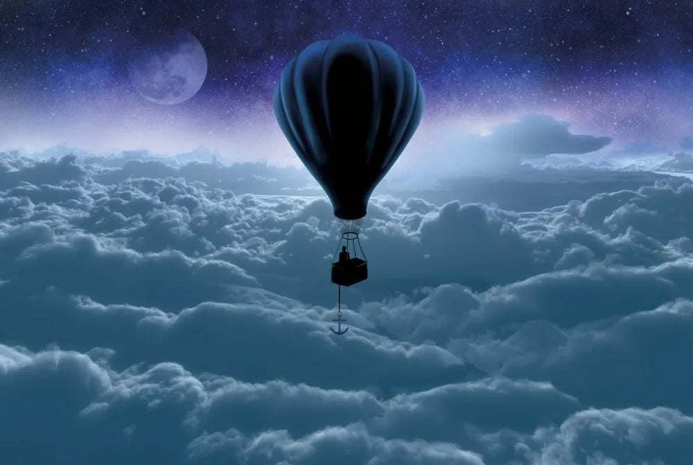 Balloon above the clouds