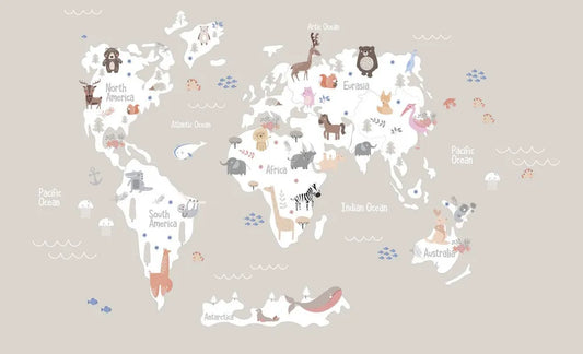 Map on a beige background