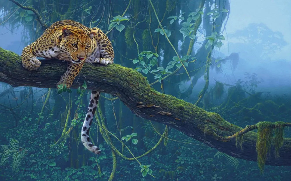 Leopard in the jungle, drawing