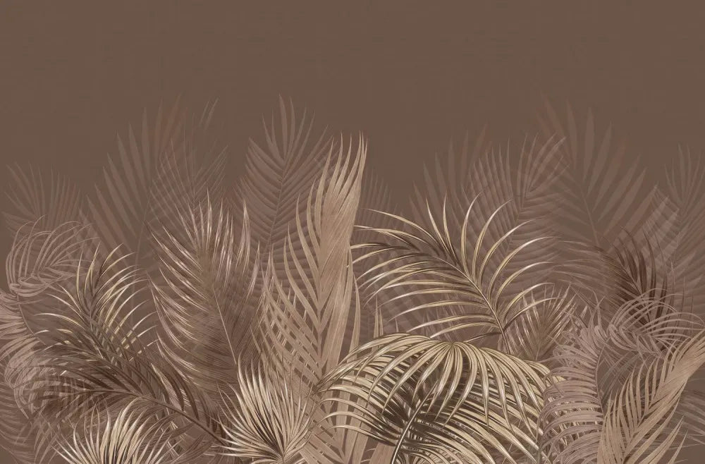 Palm leaves in gold