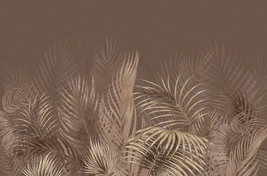 Palm leaves in gold