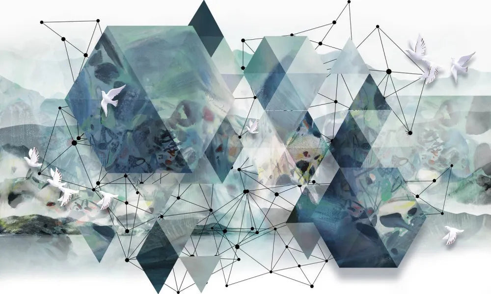 Turquoise abstraction 3D