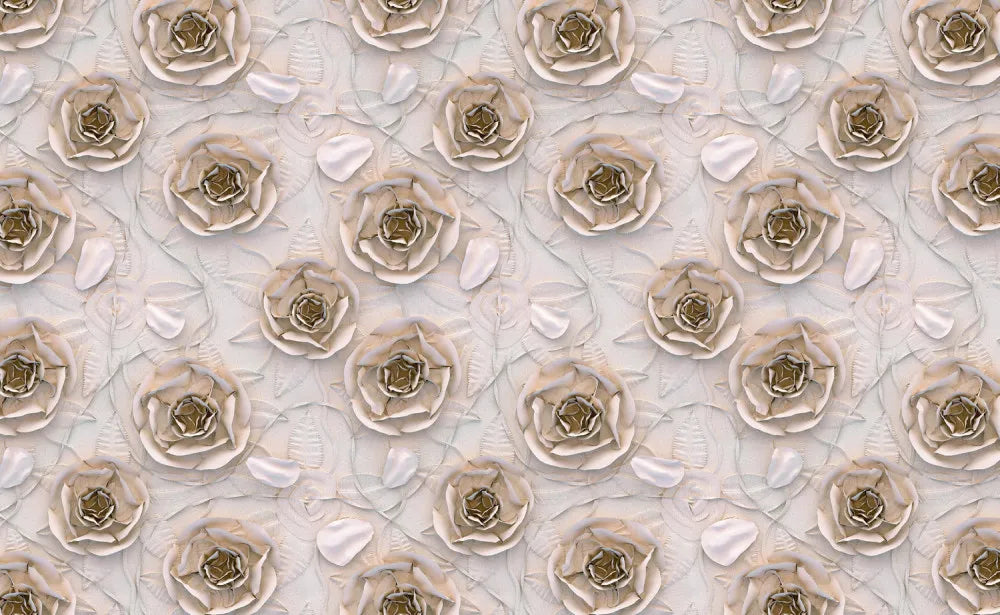 Three-dimensional relief flowers 3D