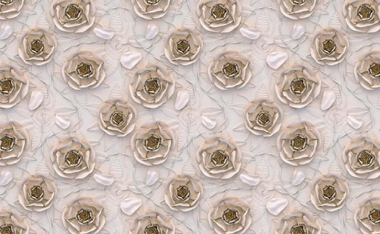 Three-dimensional relief flowers 3D
