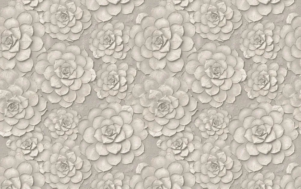Beige flowers 3D
