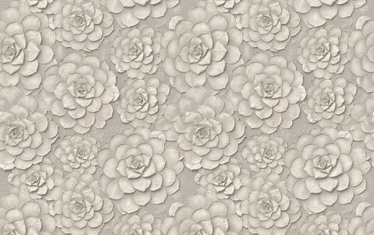 Beige flowers 3D