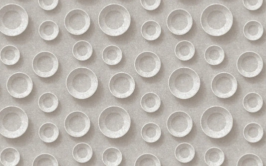Voluminous beige rings 3D