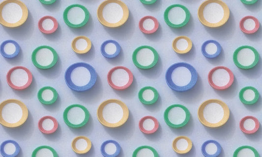 Volumetric colored rings 3d