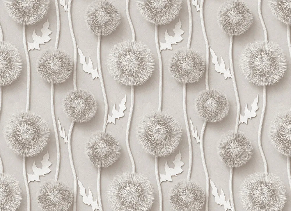 Surround beige dandelions 3D