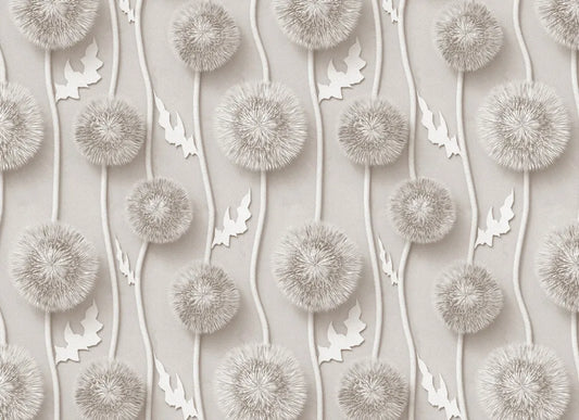 Surround beige dandelions 3D