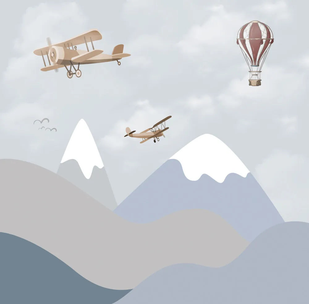 Aircraft over mountains
