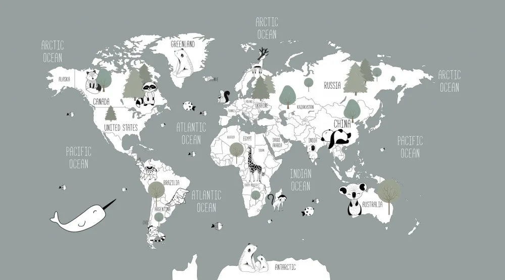 Animals and children map