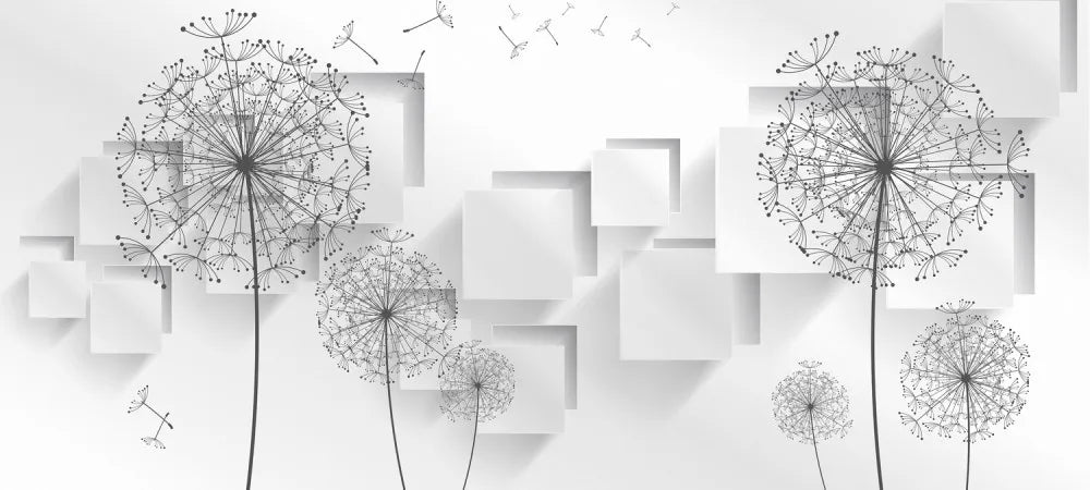 Dandelions and squares 3D