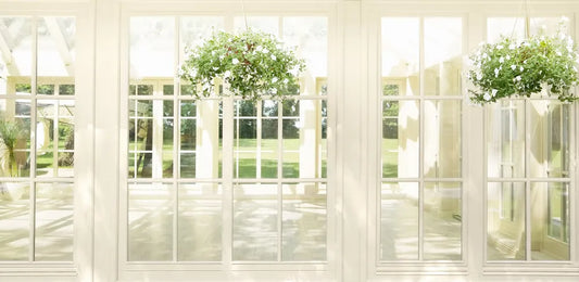 The view from the window to the veranda