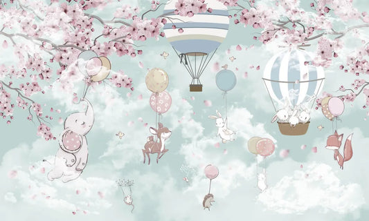 Animals and balloons