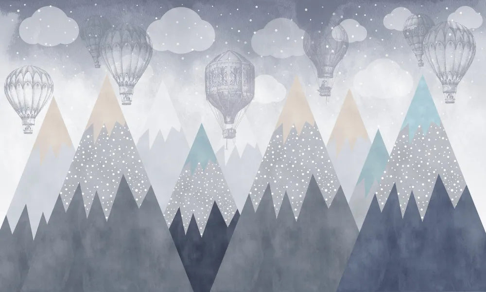 Balloons and mountains