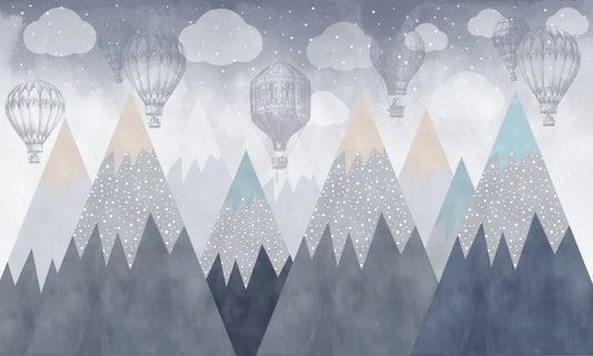 Balloons and mountains