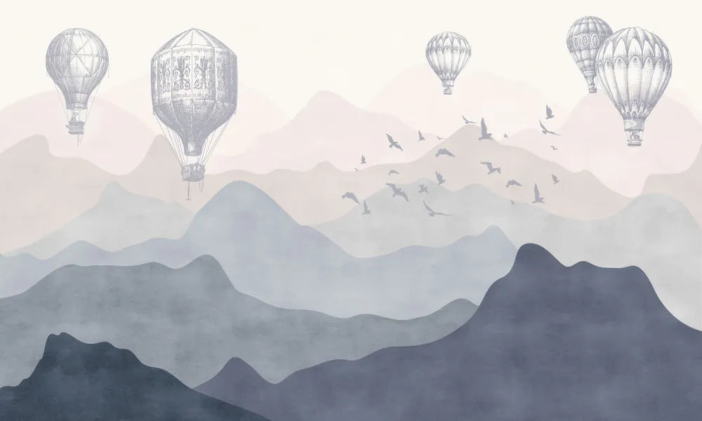 Balloons and mountains