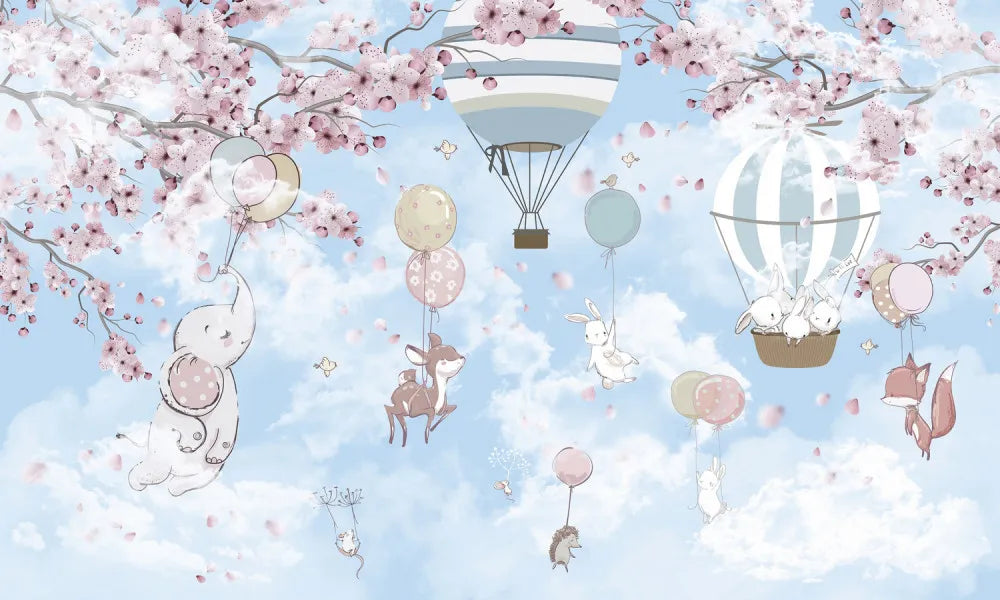 Animals and balloons