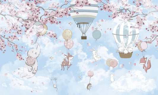 Animals and balloons