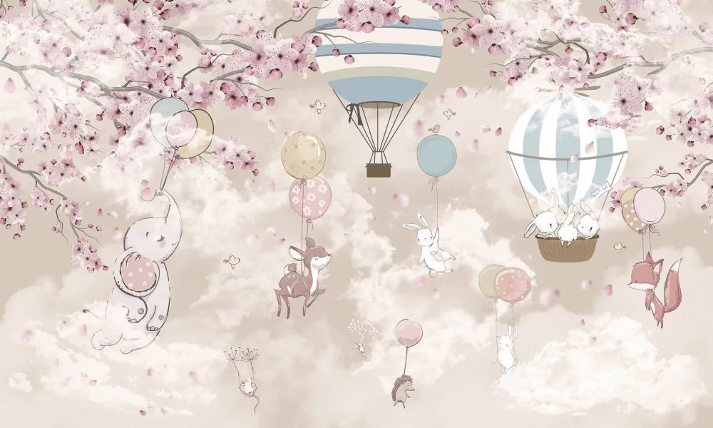 Animals and balloons