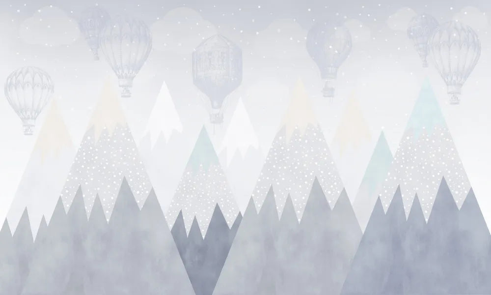 Balloons in the mountains