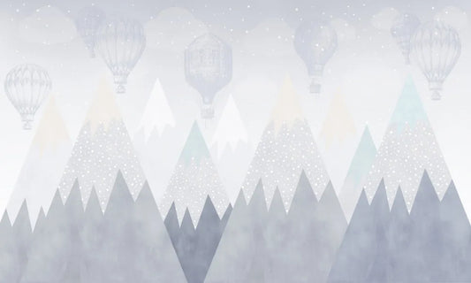 Balloons in the mountains