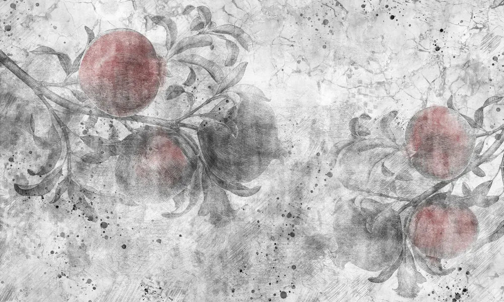 Picturesque poppies on the wall