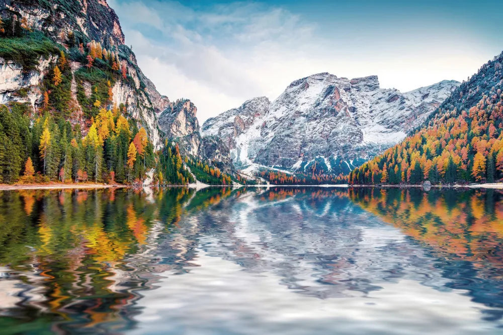Lake in the snowy mountains
