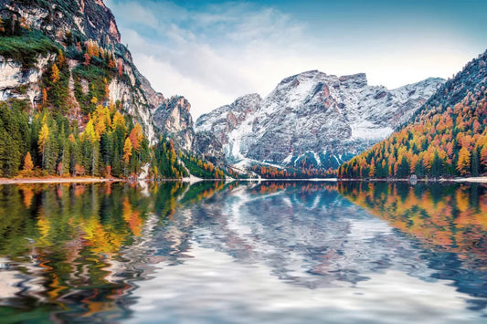 Lake in the snowy mountains