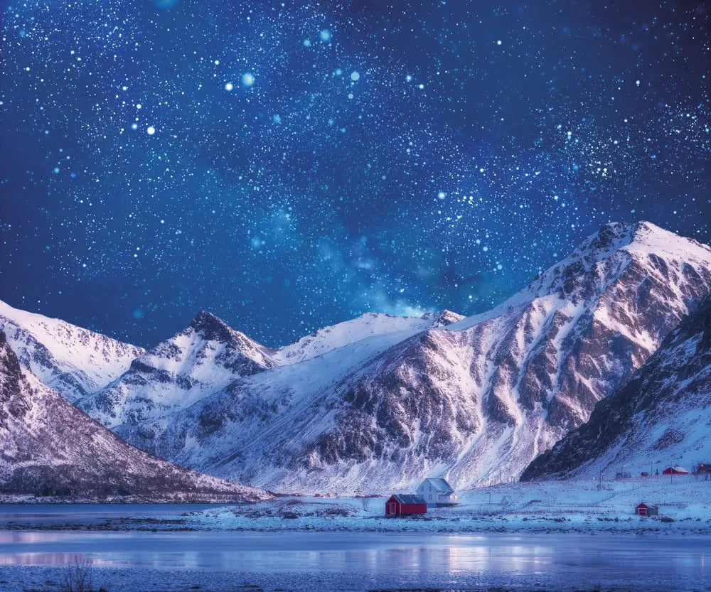 Starry sky over the mountains