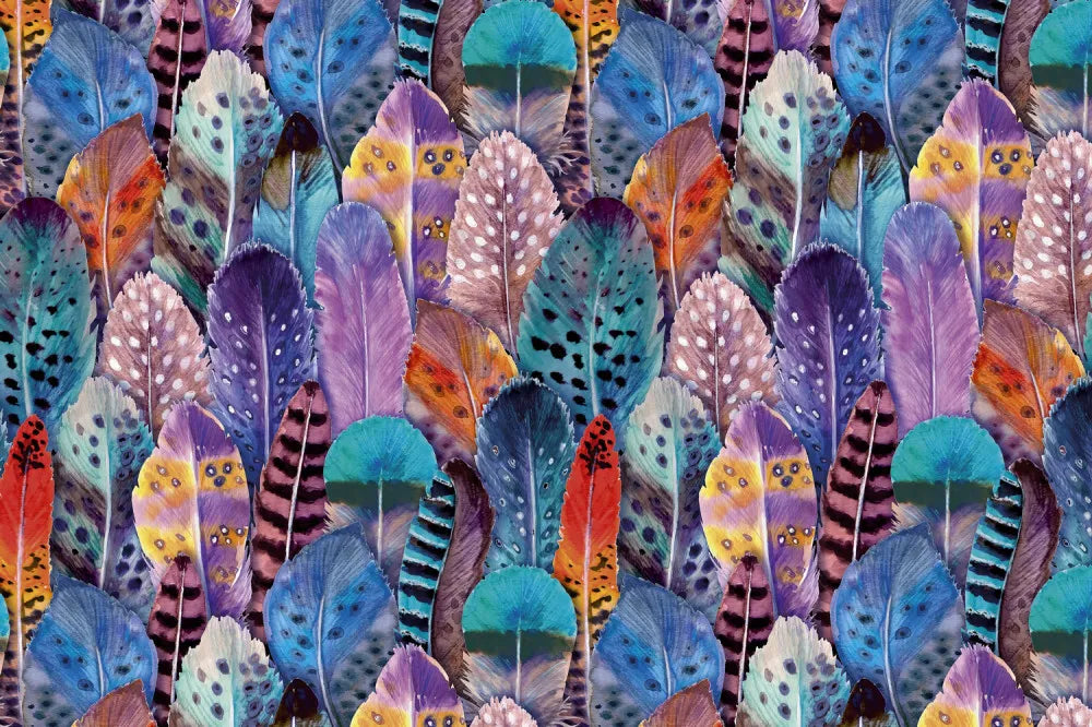 Feathers with a speckled pattern