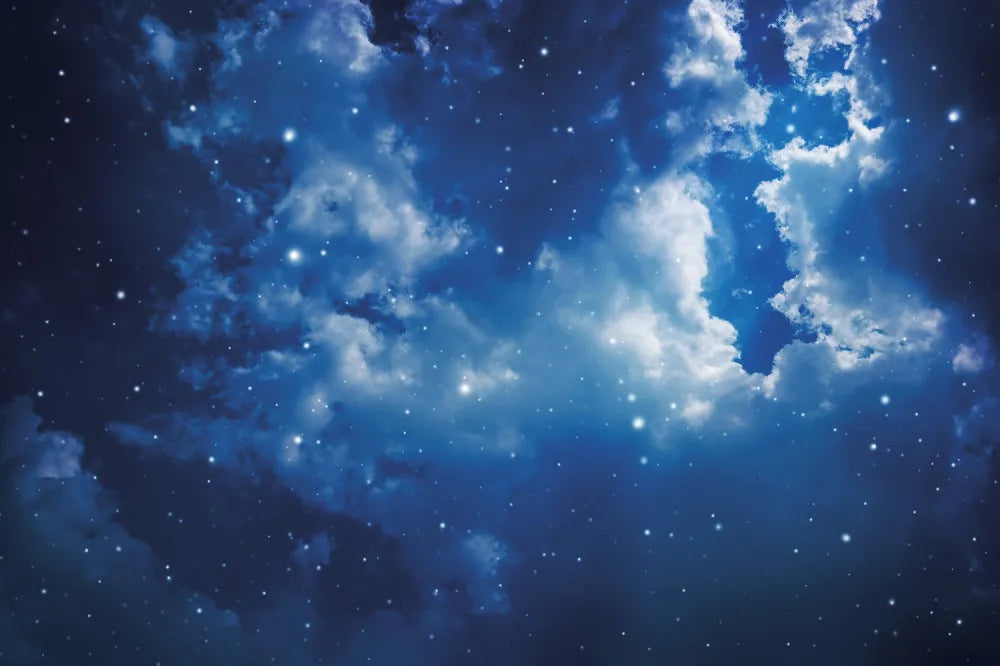 Starry sky in the clouds