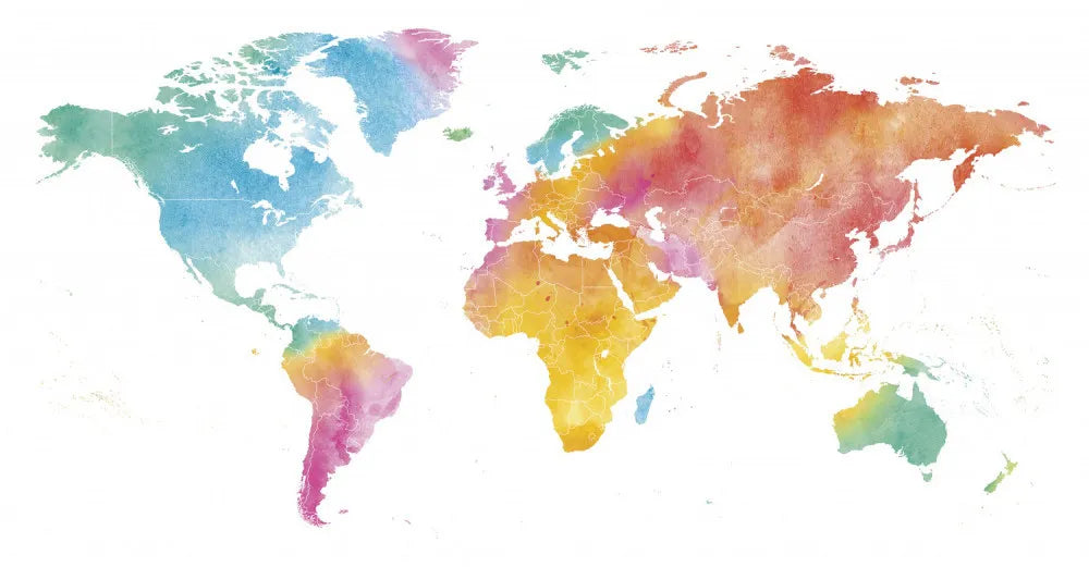 Map in watercolor