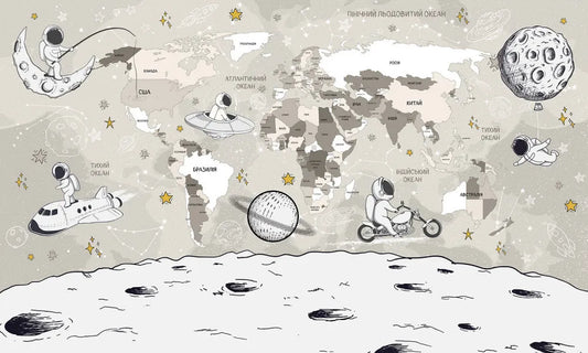 Bright space map, UKRAINIAN