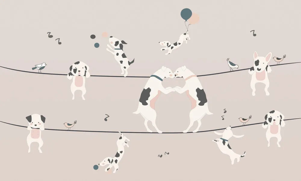 Puppies on the rope
