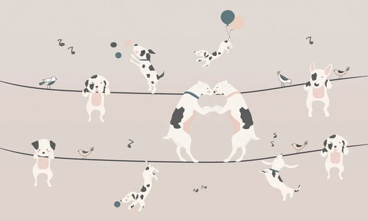 Puppies on the rope