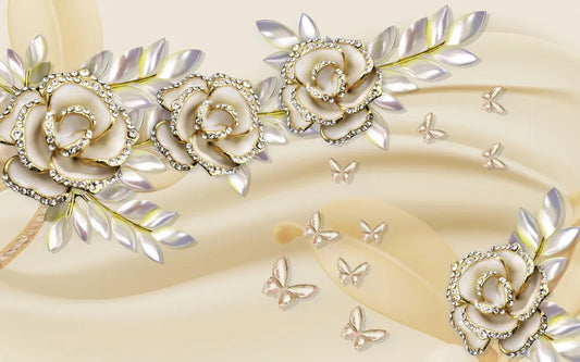 Precious flowers and butterflies