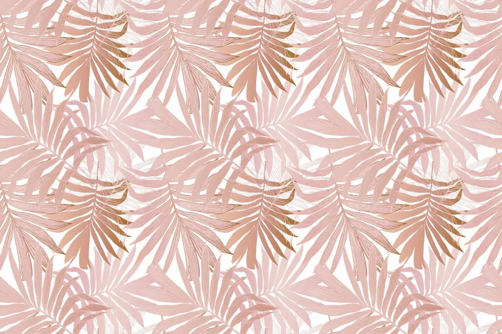Pink palm leaves