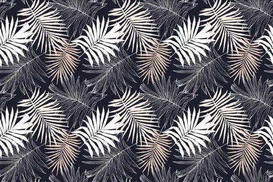 The tender leaves on a black background