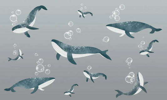 Whales under water