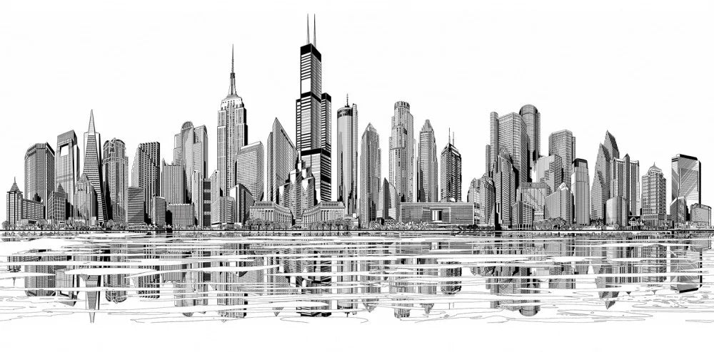 Skyscrapers drawing