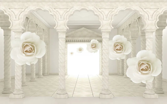 White roses and columns