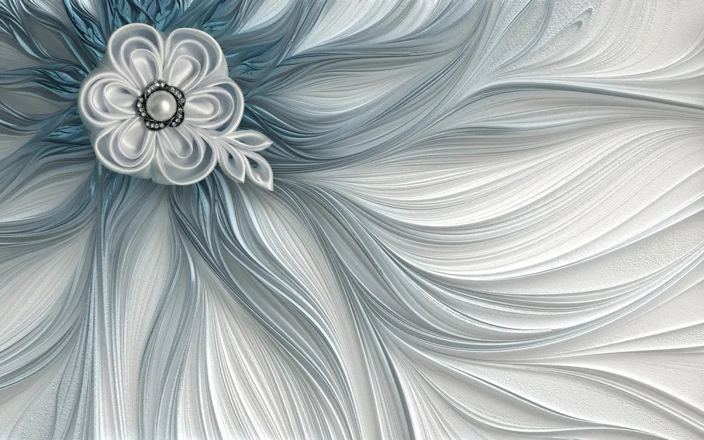 Luxury flower and waves