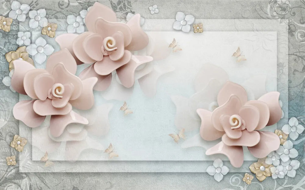 Flowers on light background