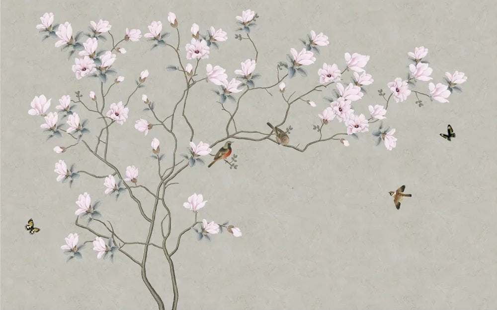 Flowers and birds