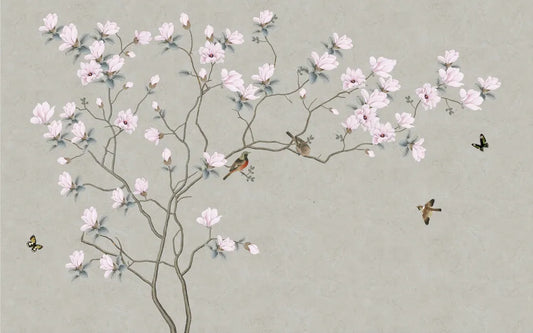 Flowers and birds